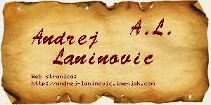 Andrej Laninović vizit kartica